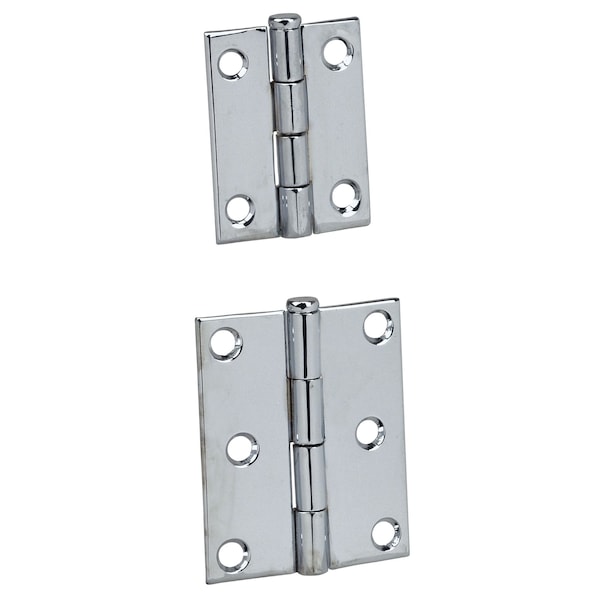 Perko 1293DP4CHR Chrome-Plated Butt Hinge - 2" Open Width x 2" Pin Height